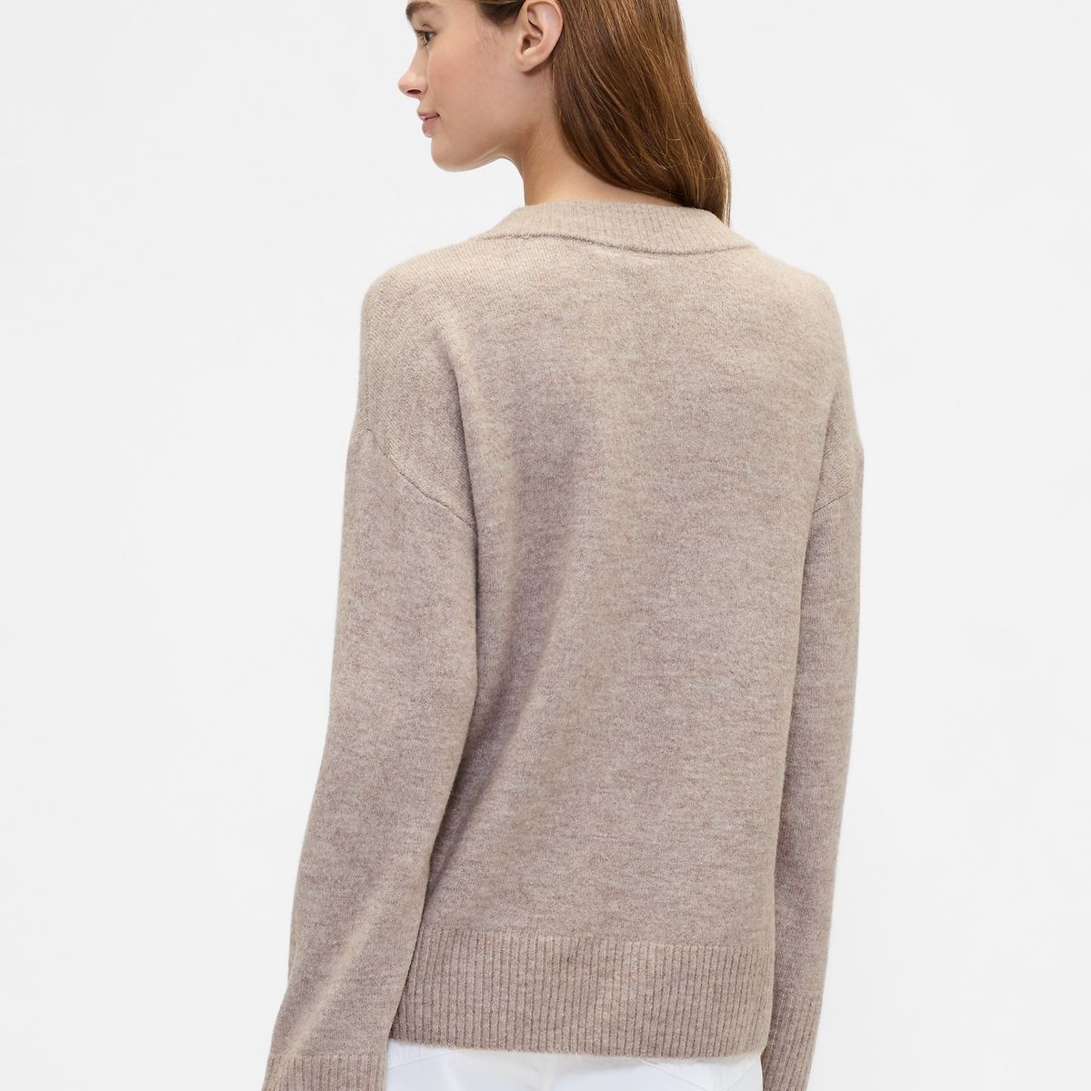 GAP - Sweater Mujer Gap Cuello V Café