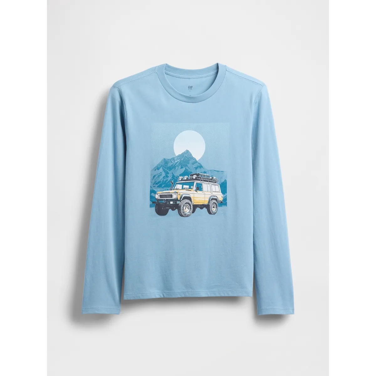 GAP - Polera Niño Gap Manga Larga Graficas Azul