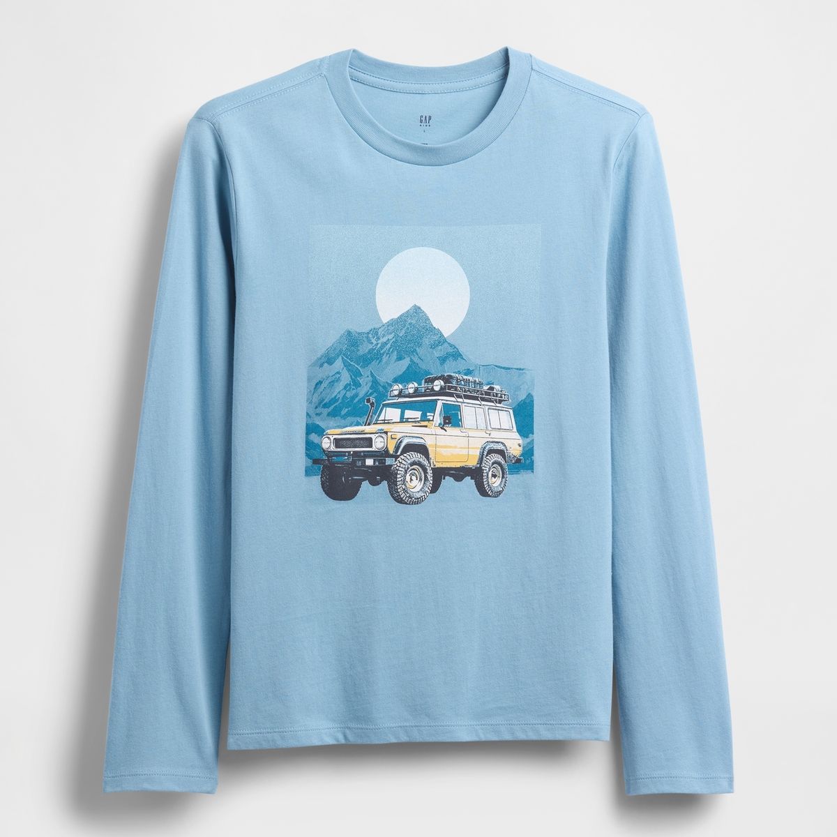 GAP - Polera Niño Gap Manga Larga Graficas Azul