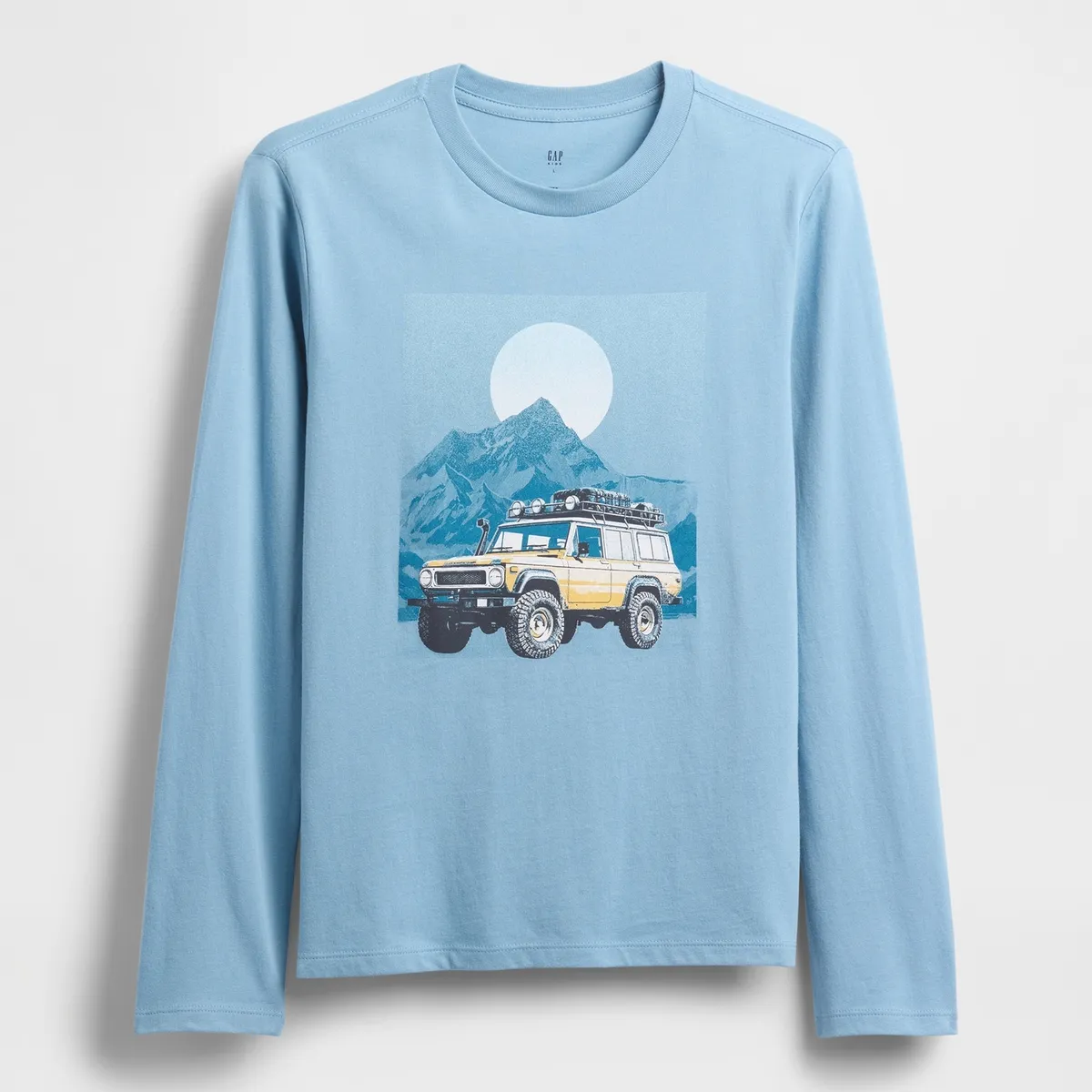 GAP - Polera Niño Gap Manga Larga Graficas Azul