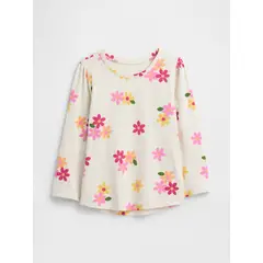 GAP - Polera Toddler Niña Manga Larga Beige