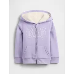GAP - Polerón Toddler Niña Con Gorro Con Cierre Cozy Verde