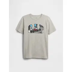 GAP - Polera Niño Manga Corta Graficas Gris