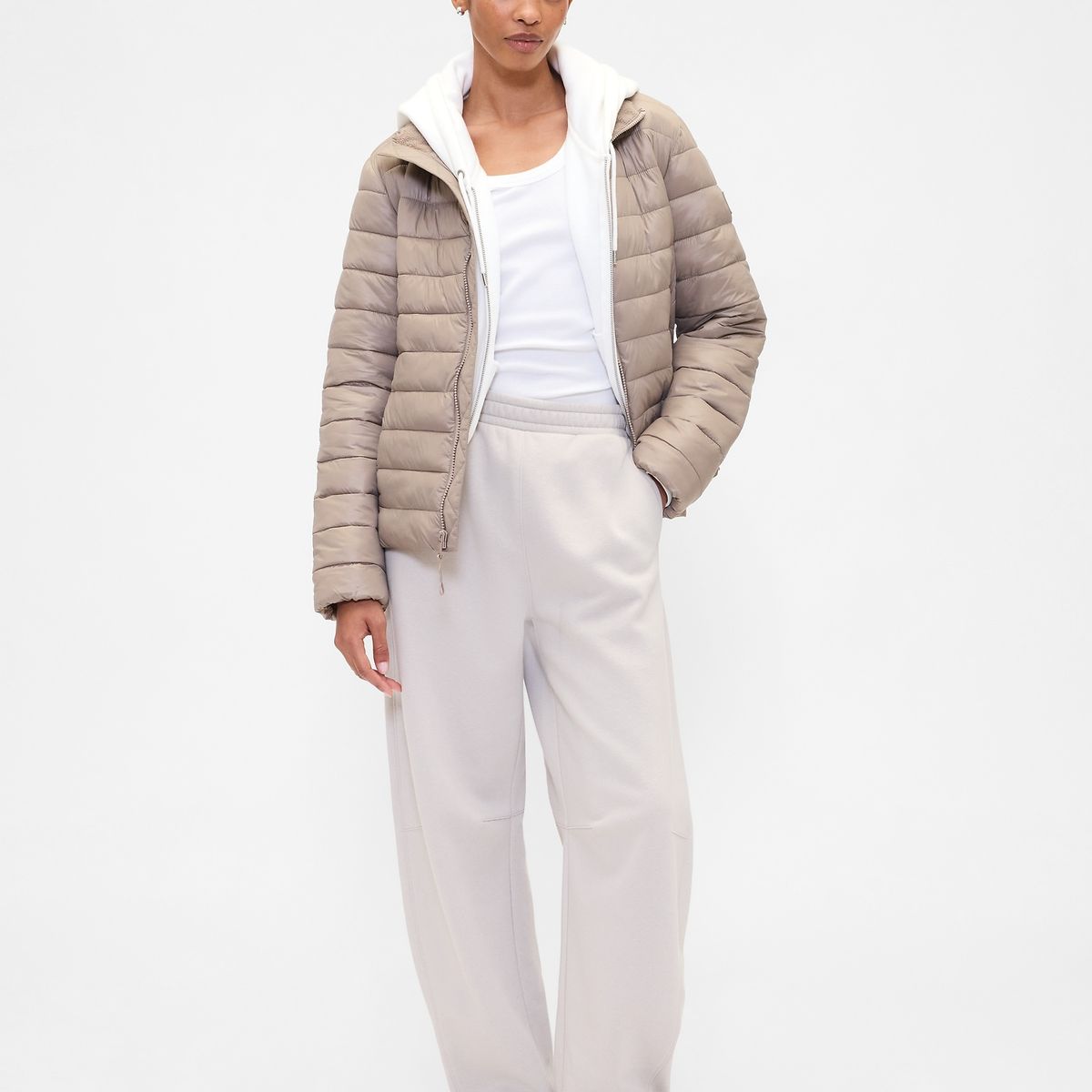 GAP - Chaqueta Mujer Puffer Café Gap
