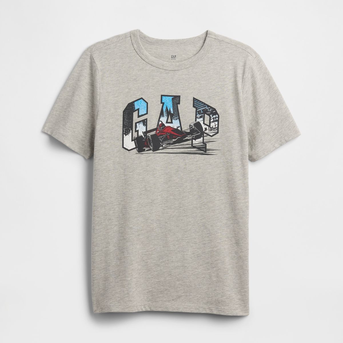 GAP - Polera Niño Manga Corta Graficas Gris Gap