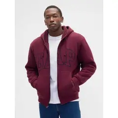 GAP - Polerón Hombre Con Gorro Con Cierre Logo Rojo
