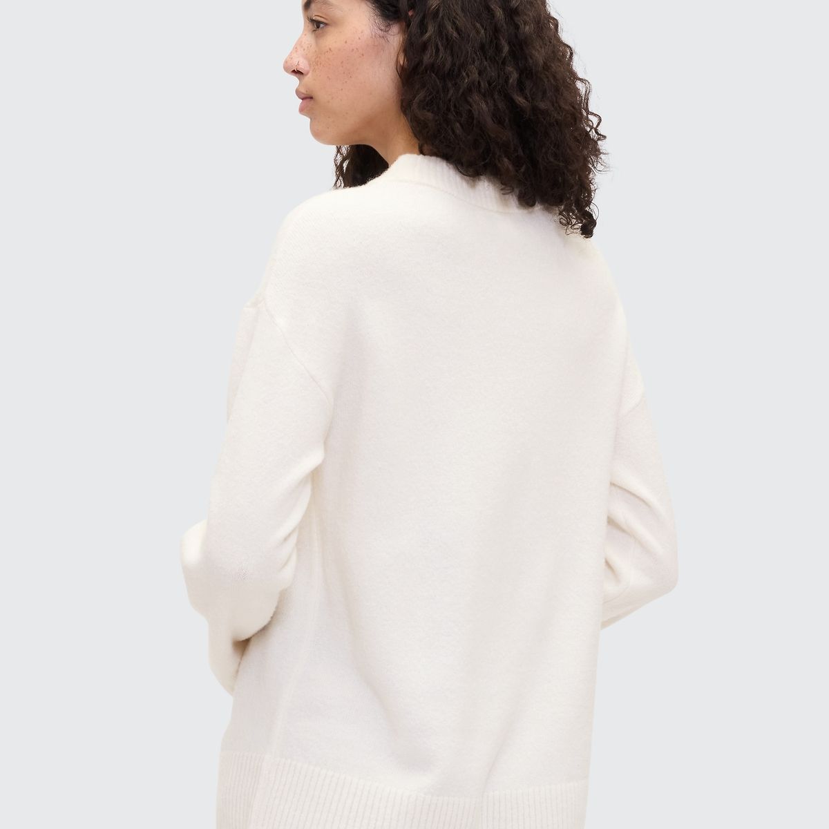 GAP - Sweater Mujer Gap Cuello V Blanco