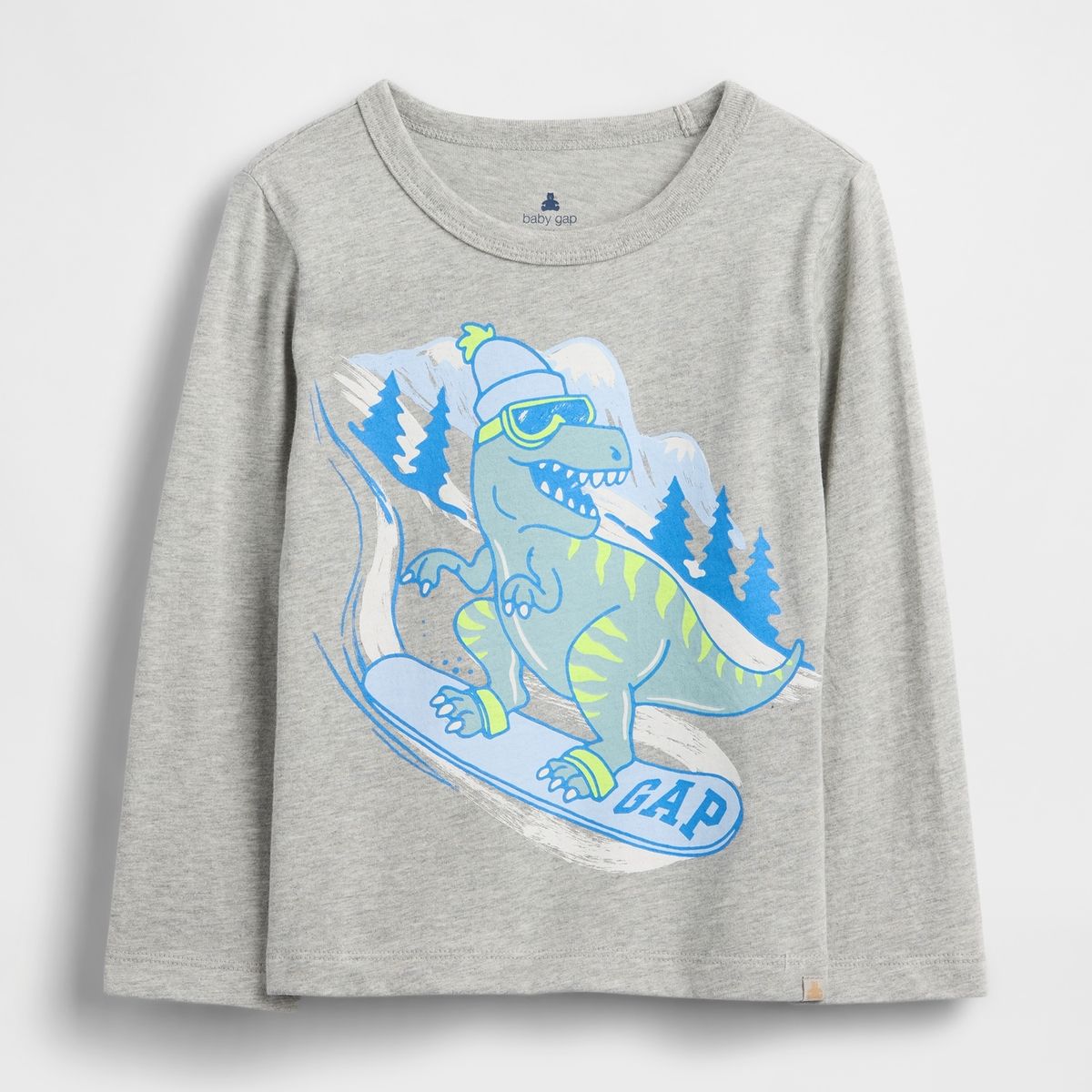 GAP - Polera Toddler Niño Gap Manga Larga Gris