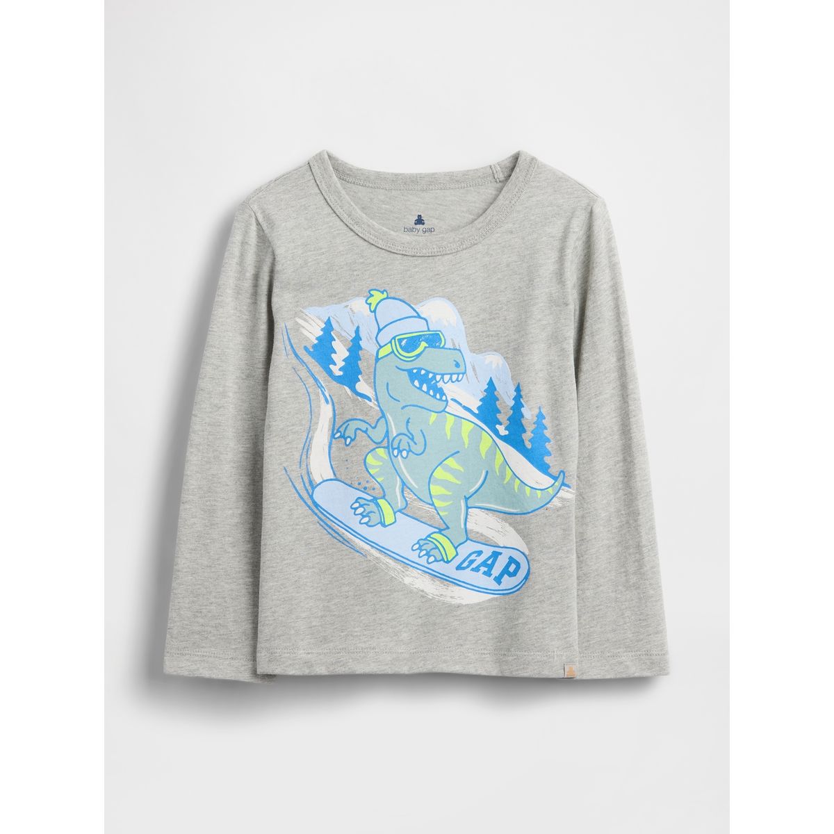 GAP - Polera Toddler Niño Gap Manga Larga Gris
