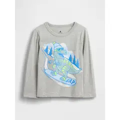 GAP - Polera Toddler Niño Manga Larga Gris