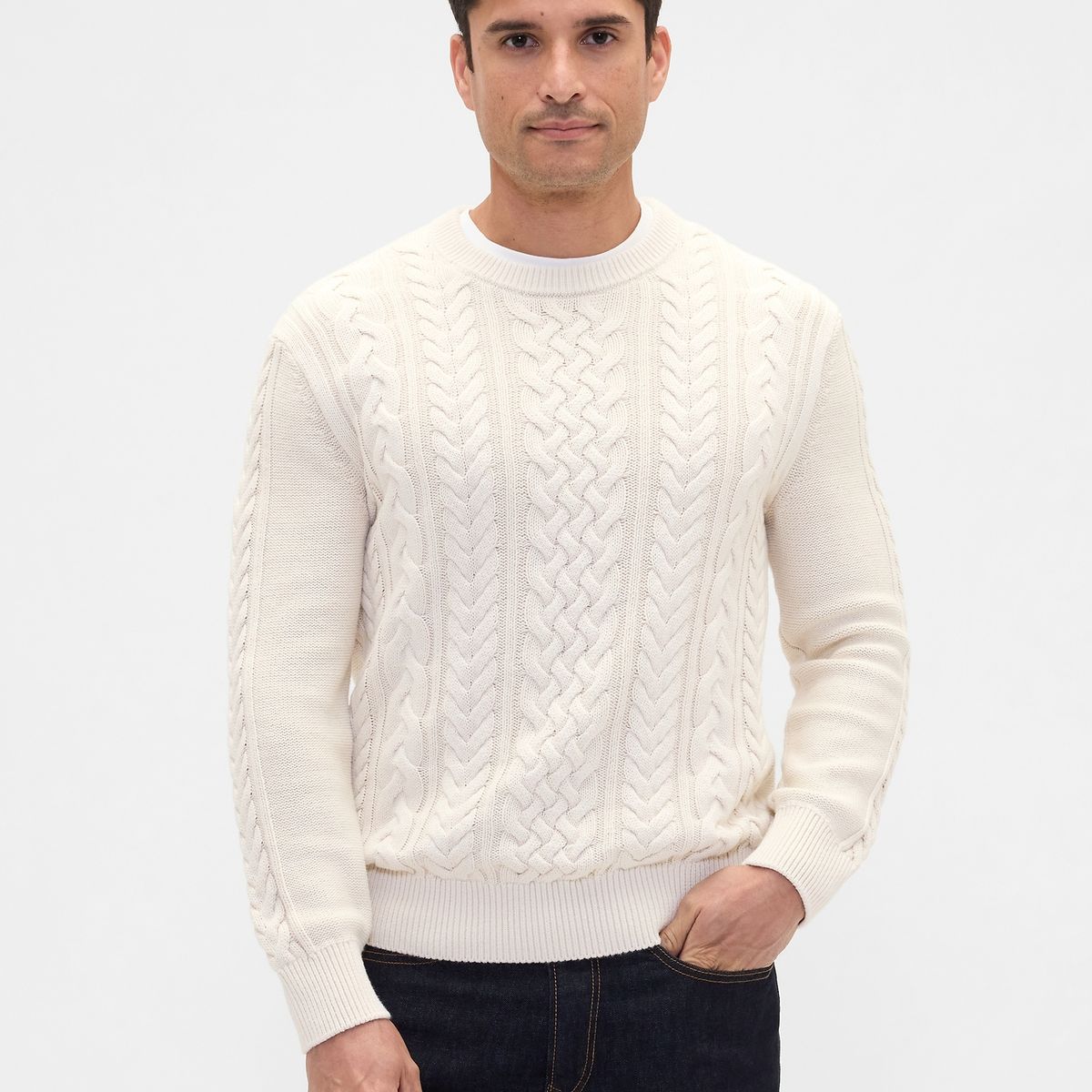 GAP - Sweater Hombre Crew Beige Gap
