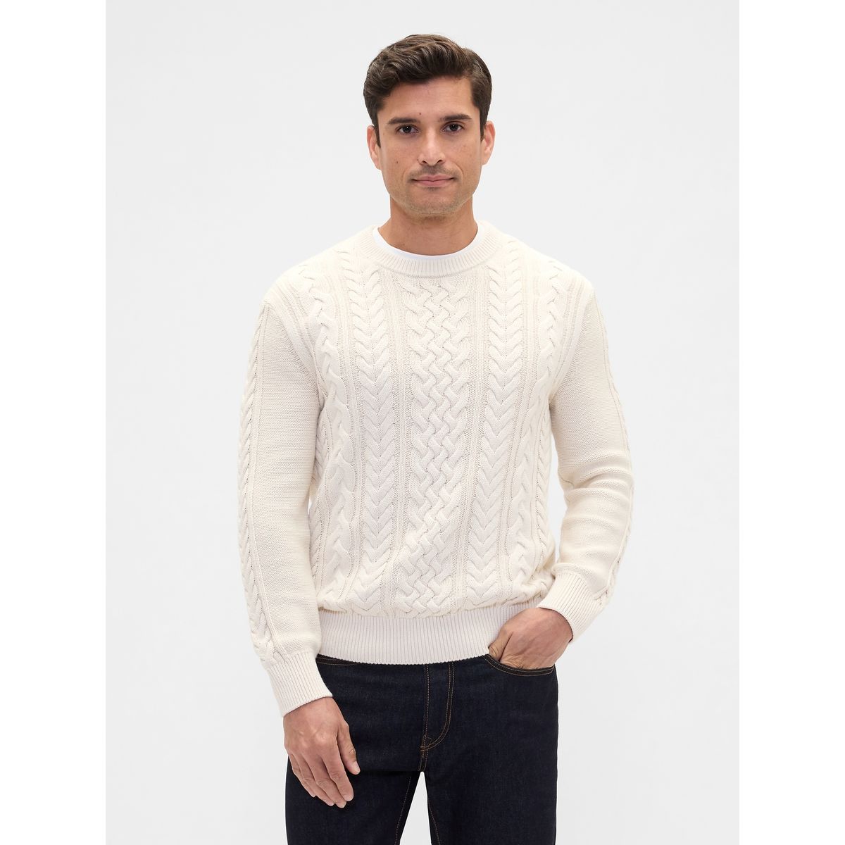 GAP - Sweater Hombre Crew Beige Gap
