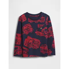 GAP - Polera Toddler Niño Manga Larga Pocket Rojo