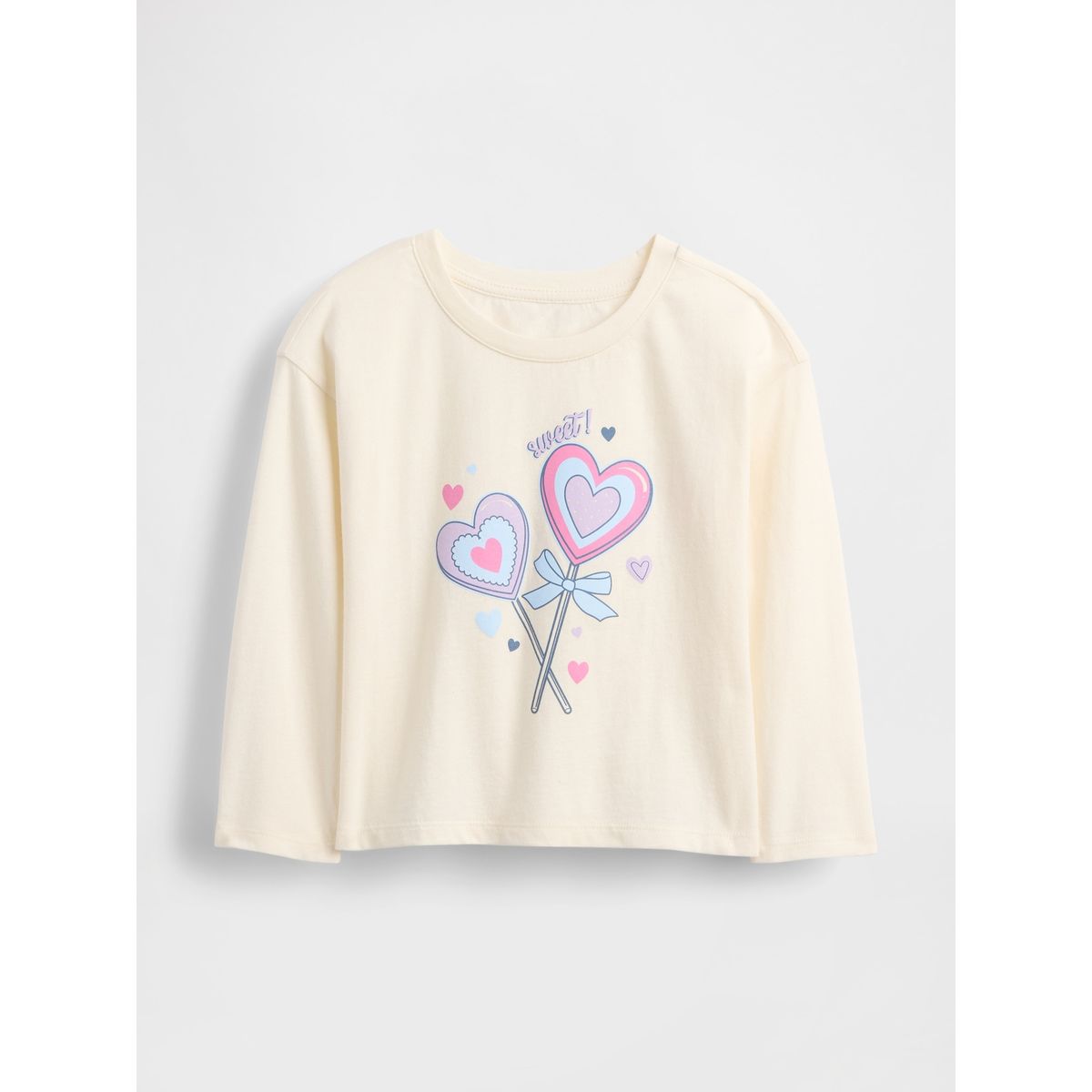 GAP - Polera Toddler Niña Manga Larga Graficas Blanco Gap