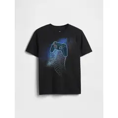 GAP - Polera Niño Manga Corta Graficas Negro