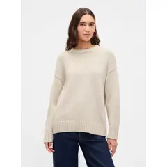 GAP - Sweater Mujer Crew Beige