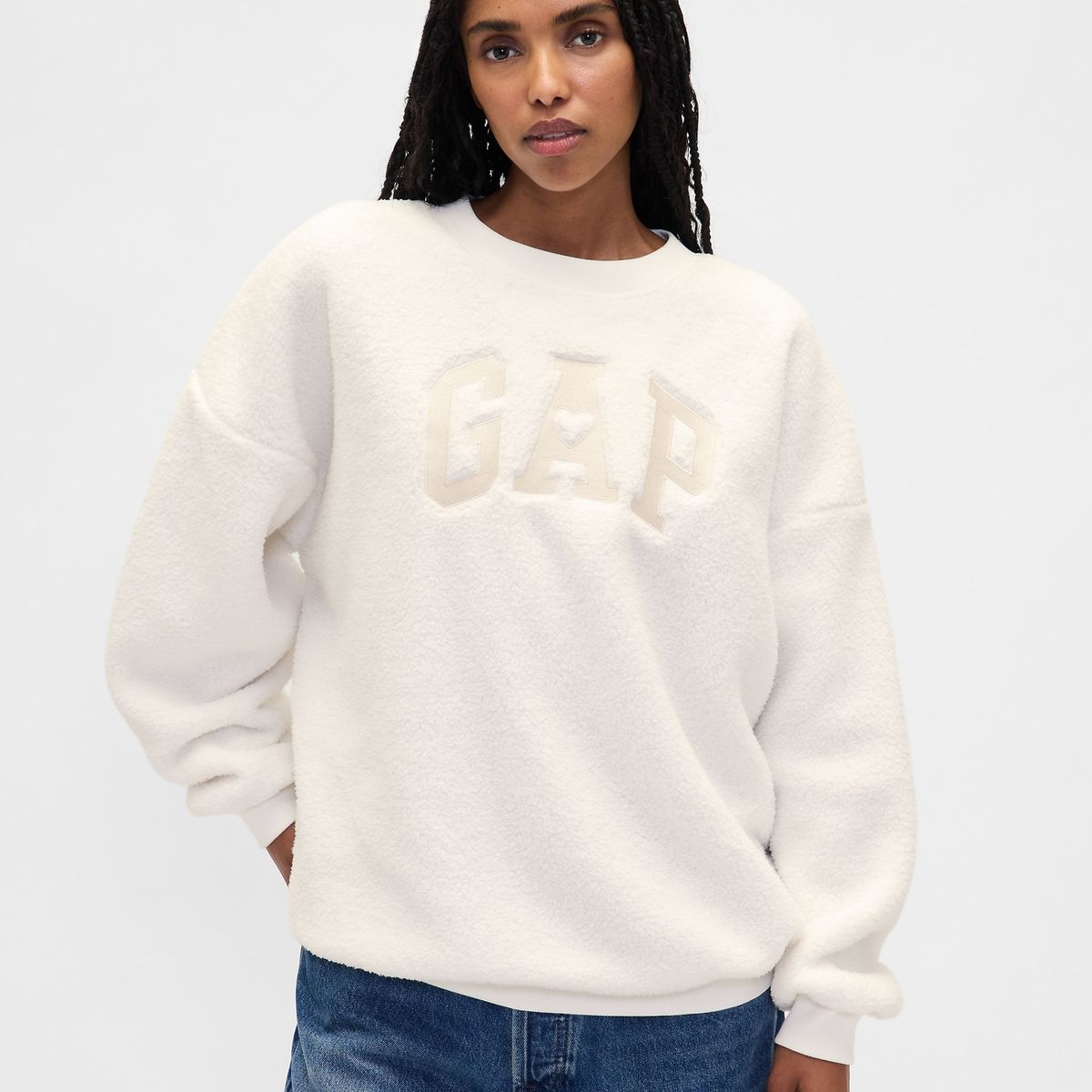 GAP - Polerón Mujer Gap Sherpa Blanco
