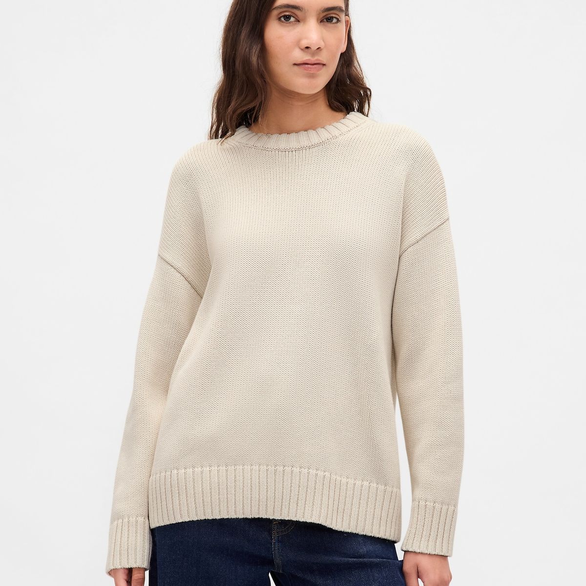 GAP - Sweater Mujer Crew Beige Gap