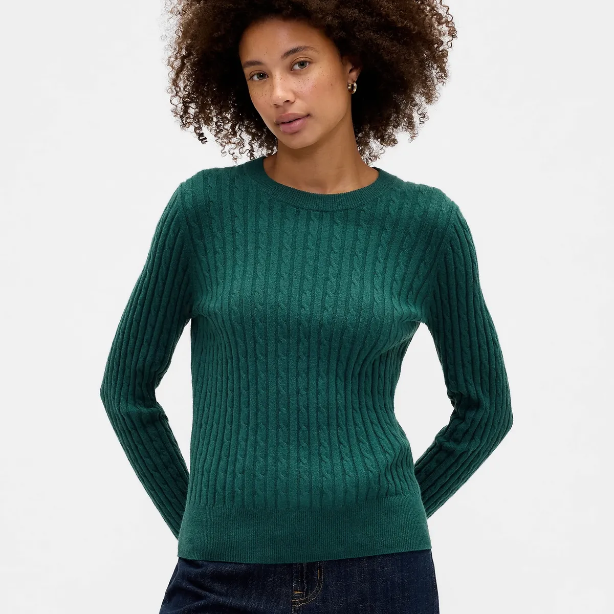 GAP - Sweater Mujer Cashsoft Verde Gap