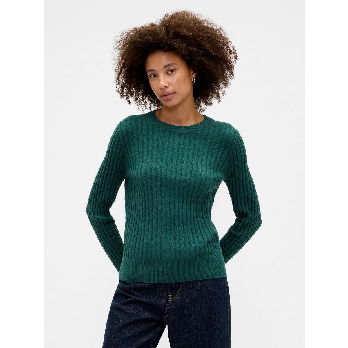 GAP - Sweater Mujer Cashsoft Verde Gap
