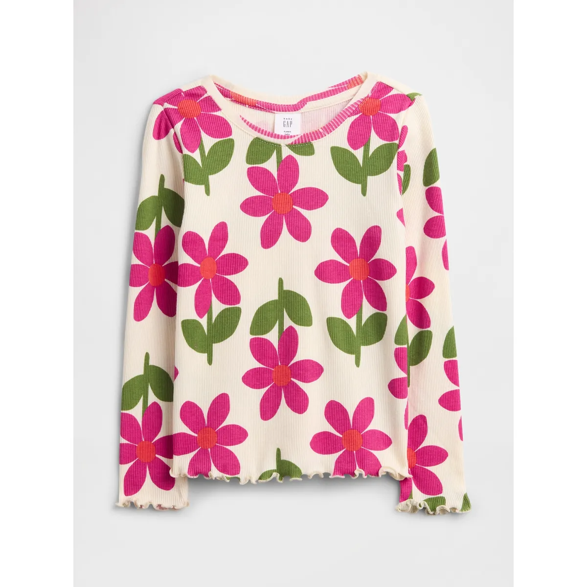 GAP - Polera Toddler Niña Gap Manga Larga Beige