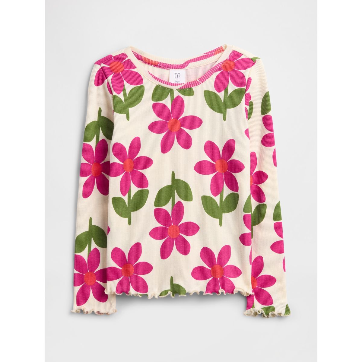 GAP - Polera Toddler Niña Gap Manga Larga Beige