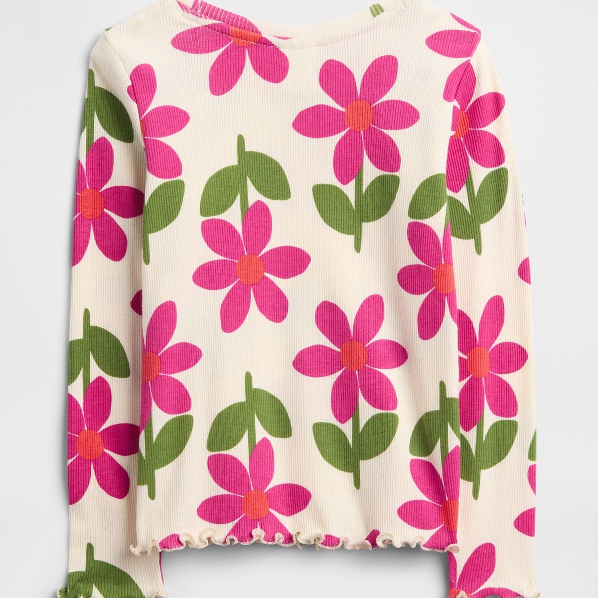 GAP - Polera Toddler Niña Gap Manga Larga Beige