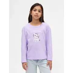 GAP - Polera Niña Manga Larga Morado