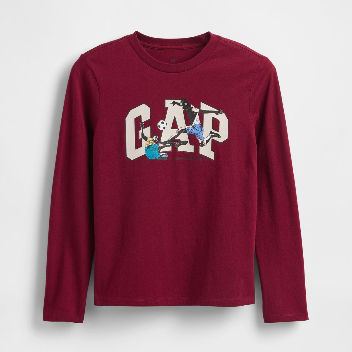 GAP - Polera Niño Manga Larga Logo Rojo Gap