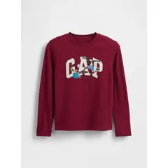 GAP - Polera Niño Manga Larga Logo Rojo