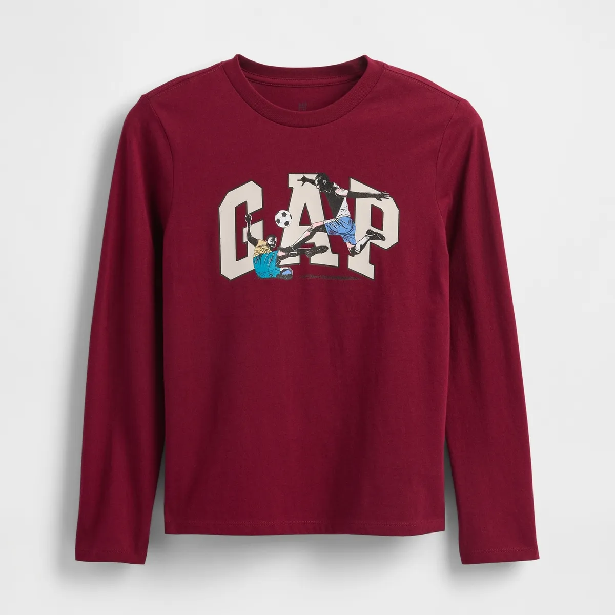 GAP - Polera Niño Manga Larga Logo Rojo Gap