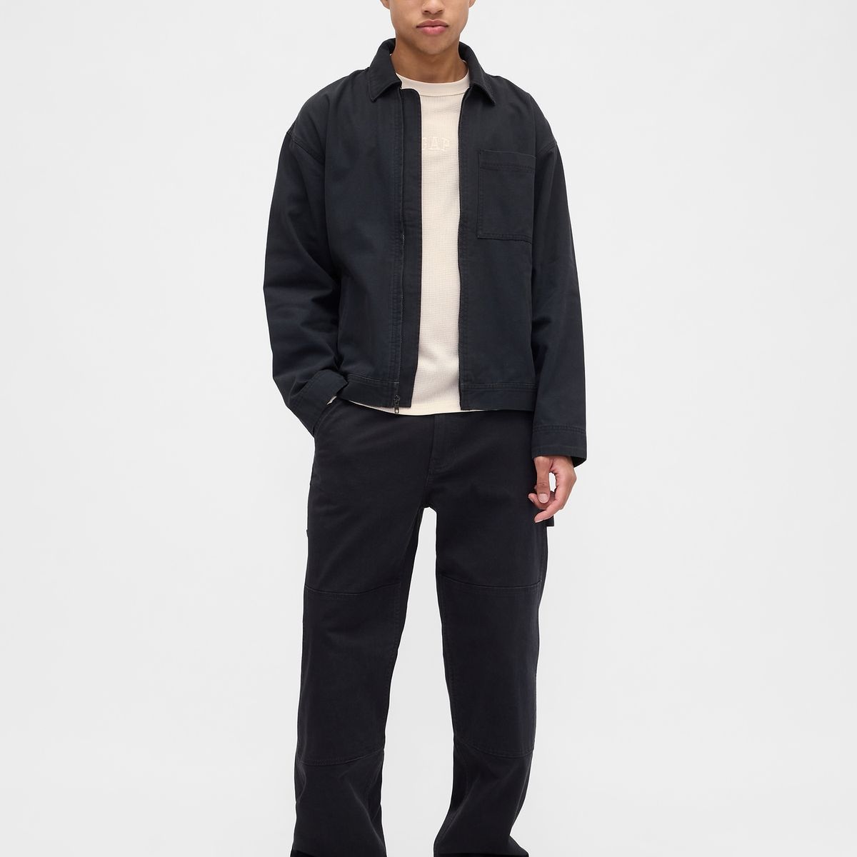 GAP - Polera Hombre Manga Larga Waffle Beige Gap