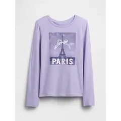 GAP - Polera Niña Manga Larga Morado