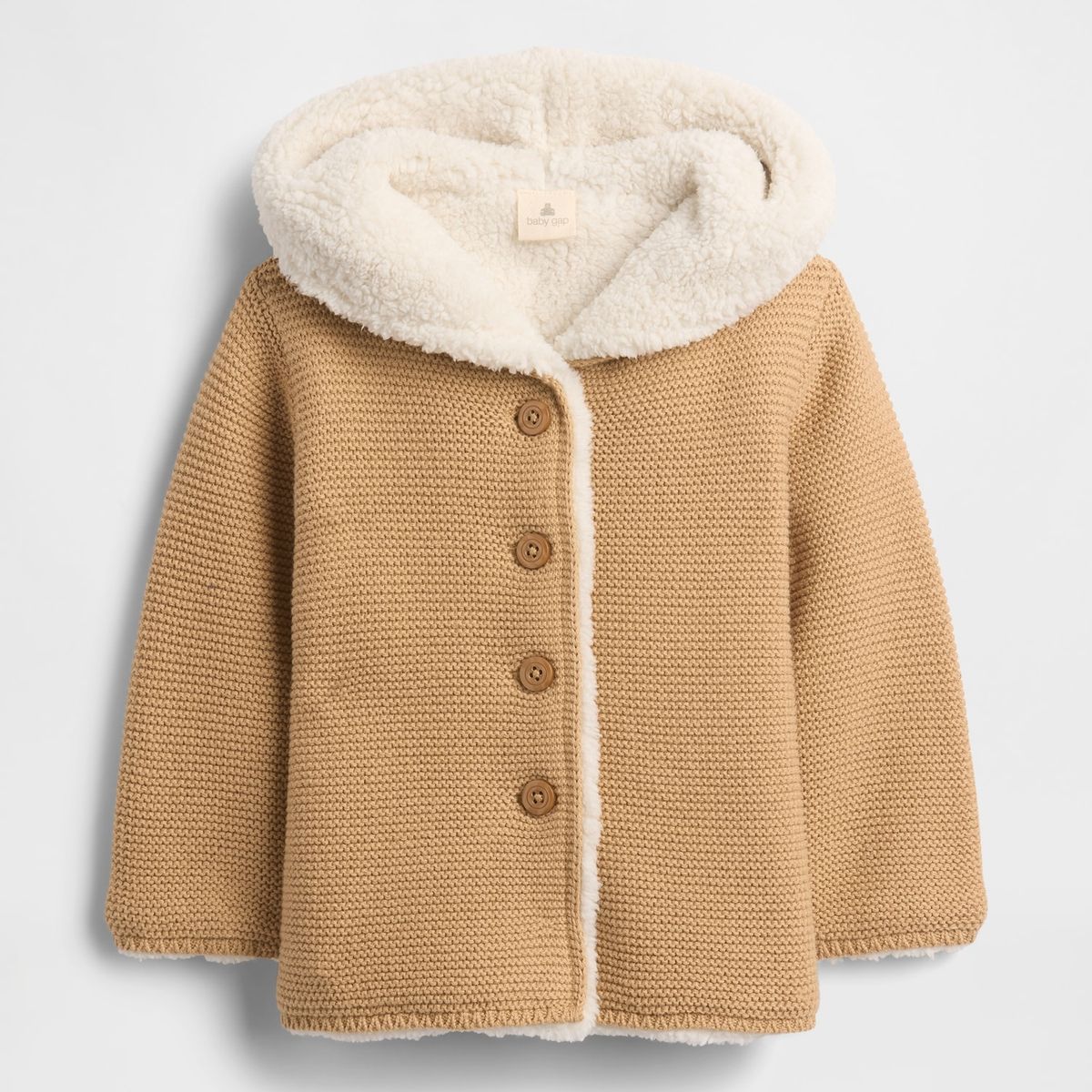 GAP - Chaleco Bebe Niña Cardigan Café Gap