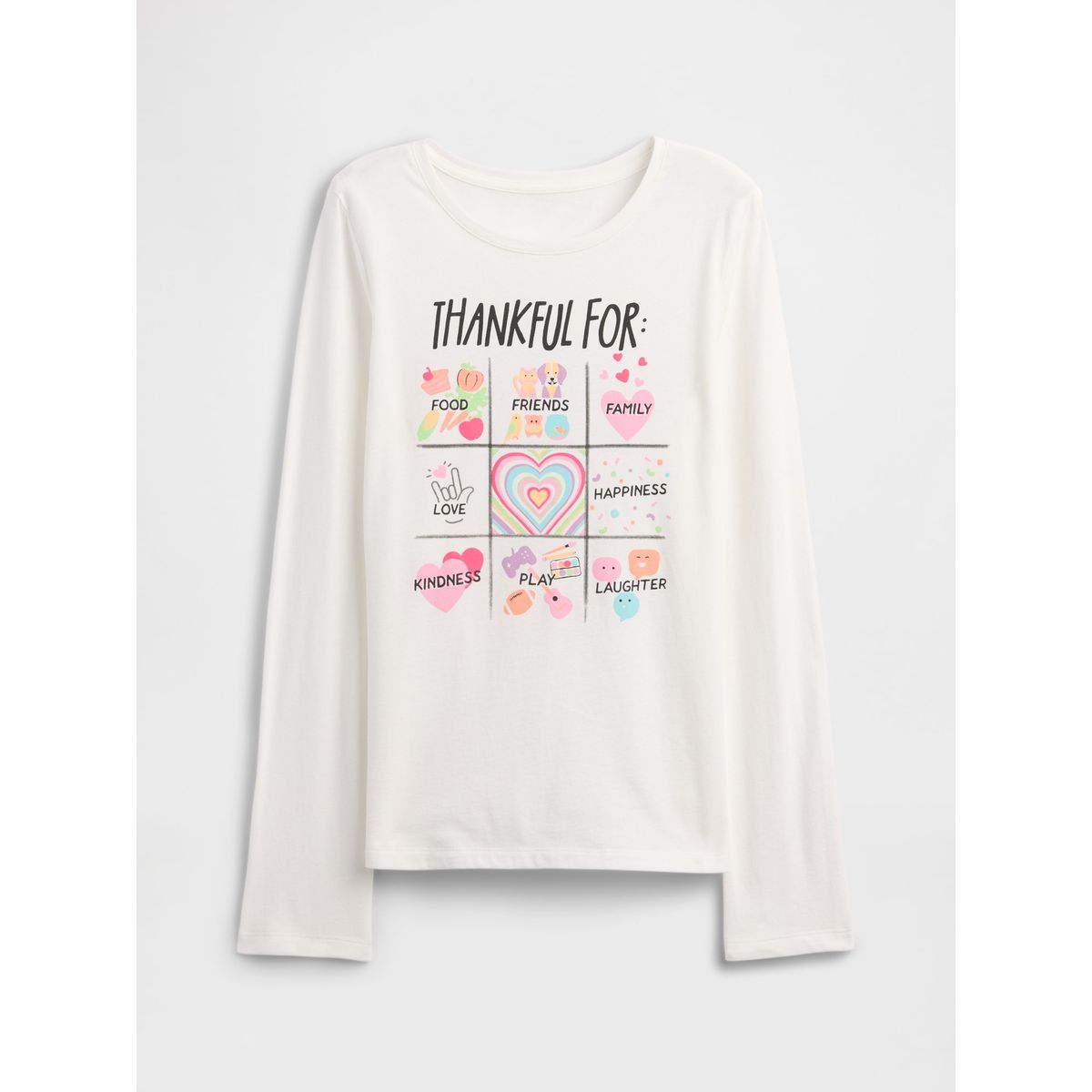 GAP - Polera Niña Gap Manga Larga Blanco