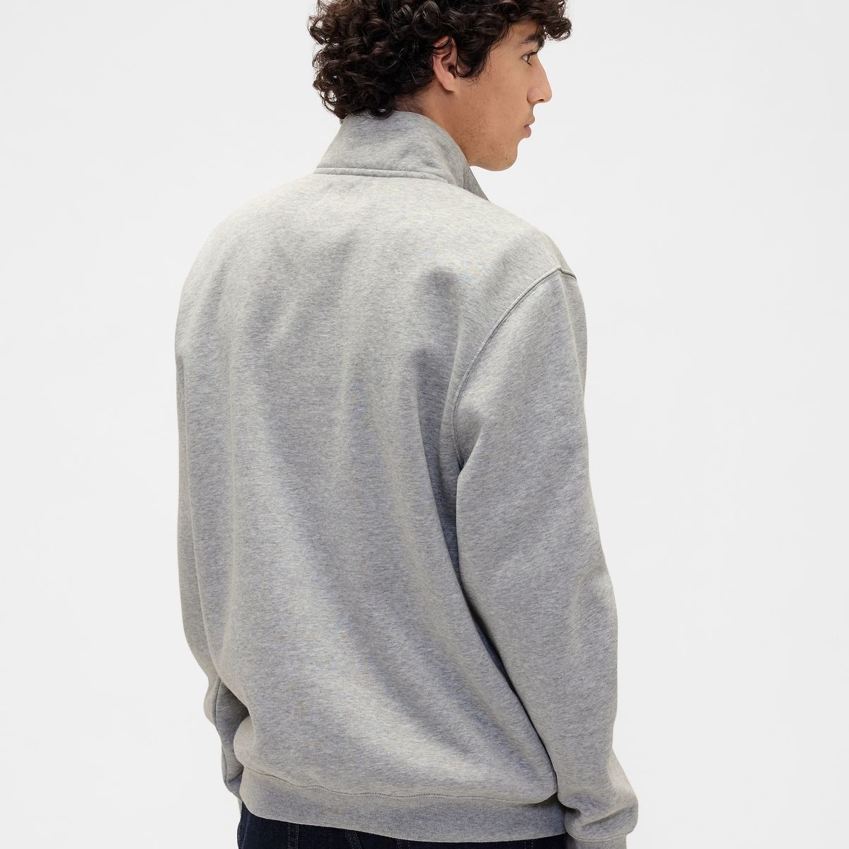 GAP - Polerón Hombre Sin Gorro Con Cierre Gris Gap