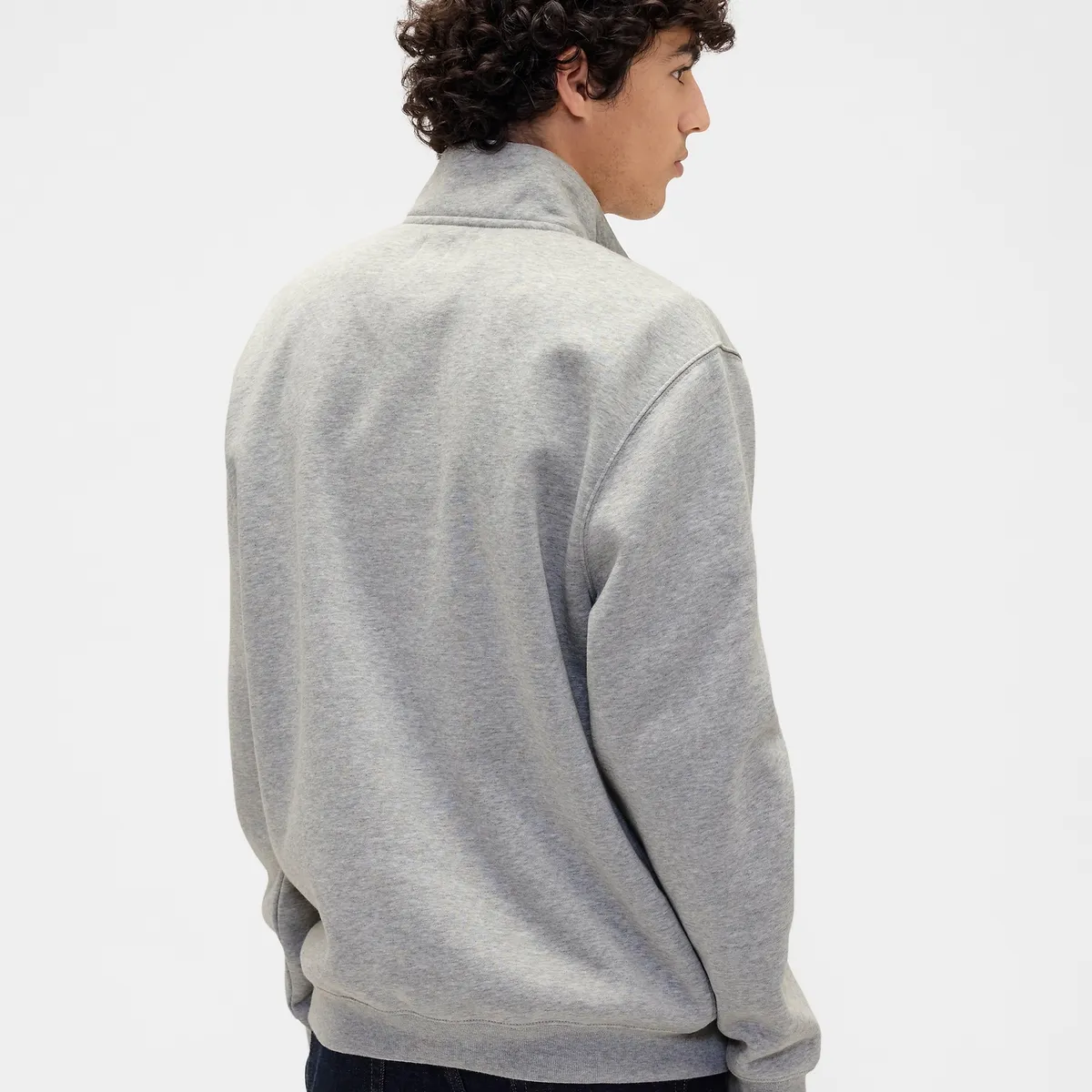 GAP - Polerón Hombre Sin Gorro Con Cierre Gris Gap