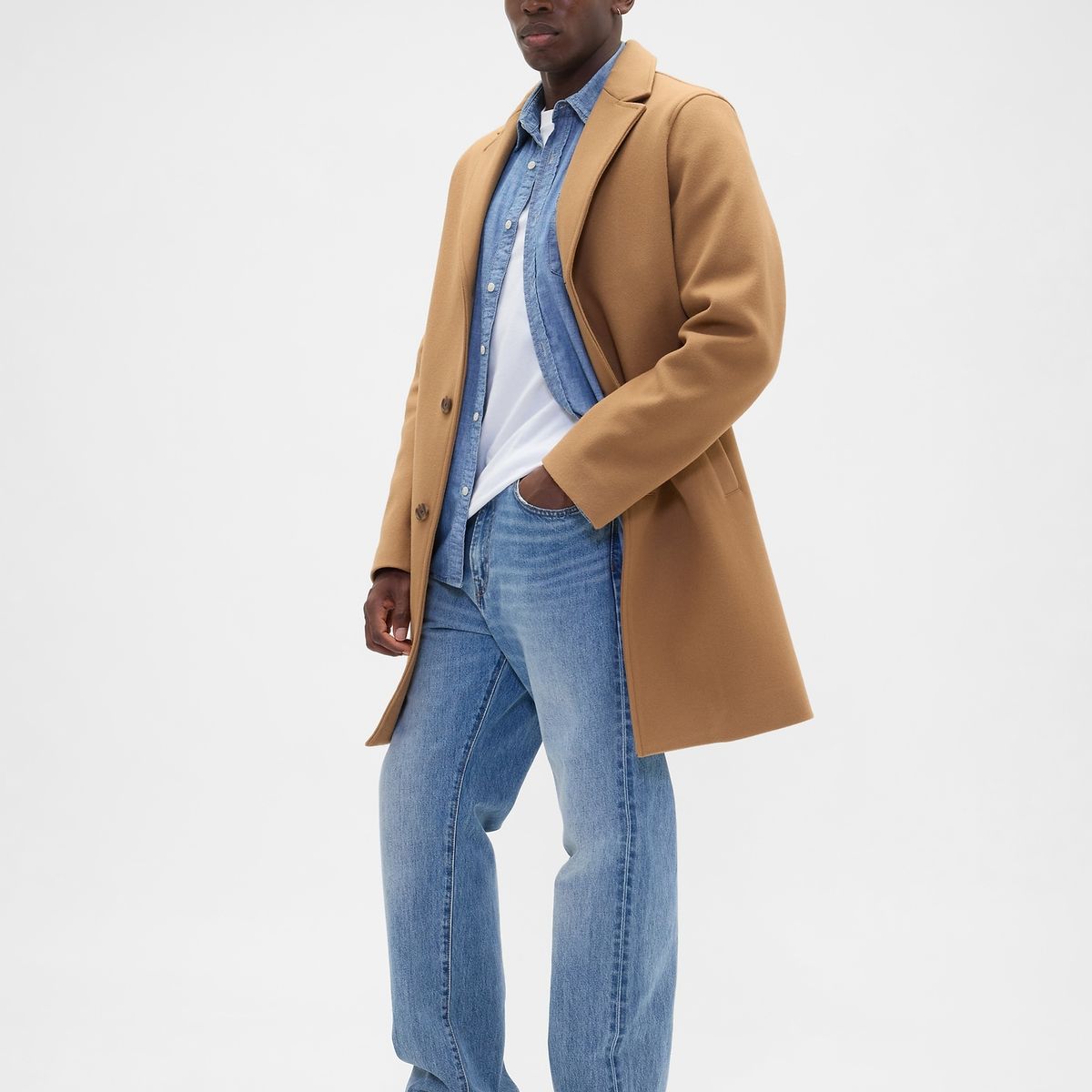 GAP - Chaqueta Wool Blend Hombre Gris