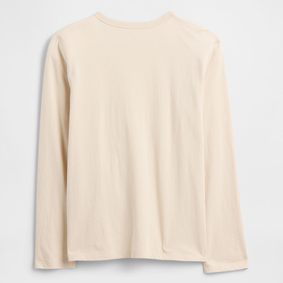 GAP - Polera Niño Logo Manga Larga Beige Gap