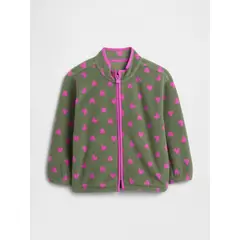 GAP - Polerón Toddler Niña Con Gorro Con Cierre Cozy Verde