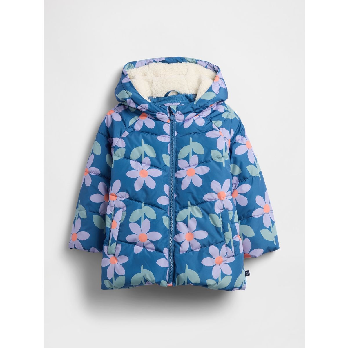 GAP - Chaqueta Toddler Niña Puffer Azul Gap