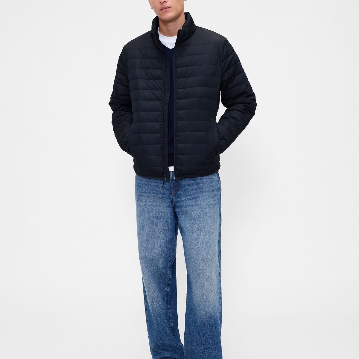 GAP - Chaqueta Hombre Puffer Azul Gap