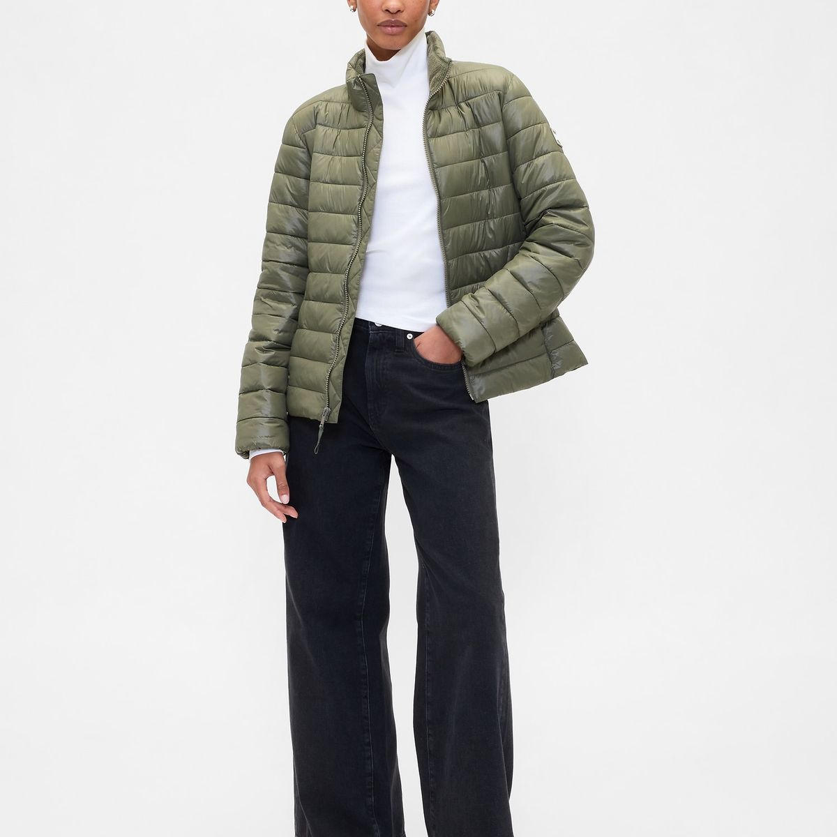 GAP - Chaqueta Mujer Gap Puffer Verde