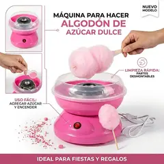 MOVI - Maquina para hacer algodón dulce en Casa, Rápida y Fácil Ideal para Cumpleaños y Fiestas
