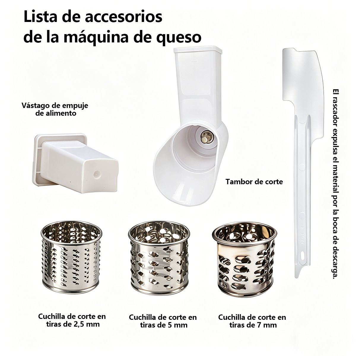 VIDA BUENAS - Rallador Queso Rallador Giratorio Rallador De Queso 300w