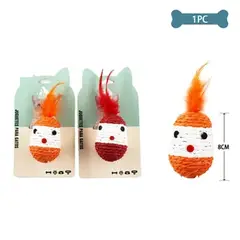 GENERICO - Juguete para gato payaso de papel 8cm Color Aleatorio