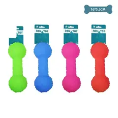 GENERICO - Juguete de mancuerna para mascotas color aleatorio 5.5x16cm