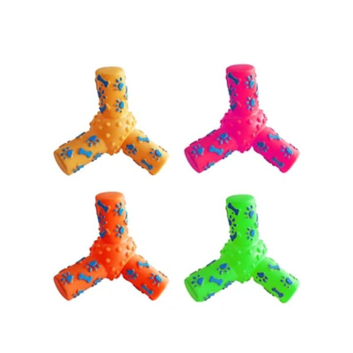 GENERICO - Juguete de hueso triangular 11cm Color Aleatorio