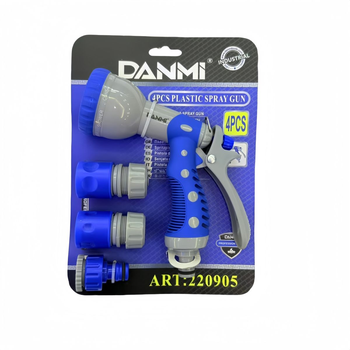 DANMI - Pistola De Riego Para Manguera Jardín 8 Posiciones Danmi