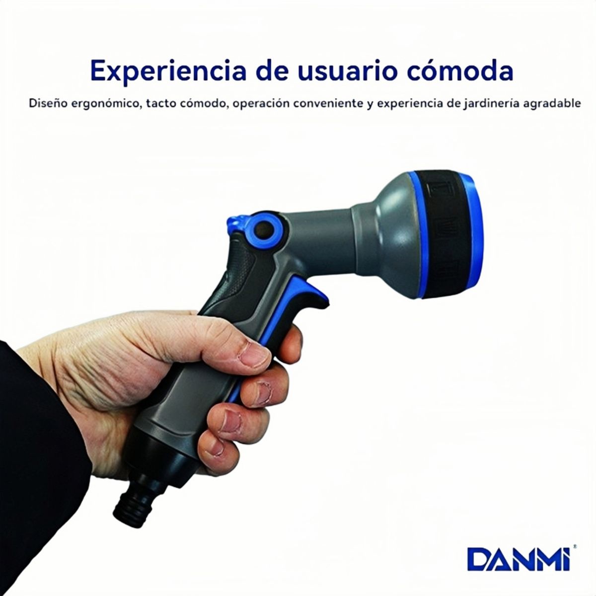 DANMI - ¡Muy recomendado Pistola de riego jardín multifunción, múltiples posiciones y múltiples modos + accesorios